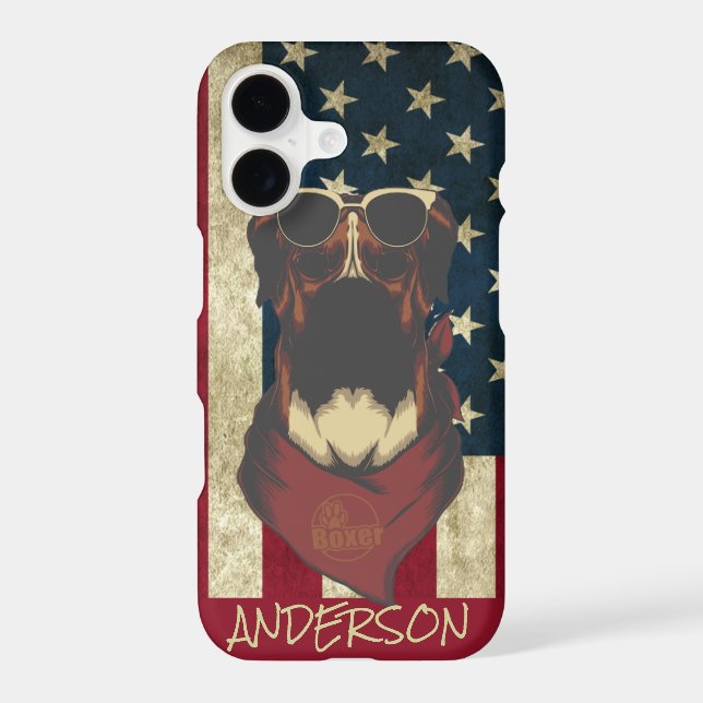 Personalized American Boxer Iphone Case (Back)