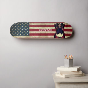 Personalized American Bull Dog Skateboard