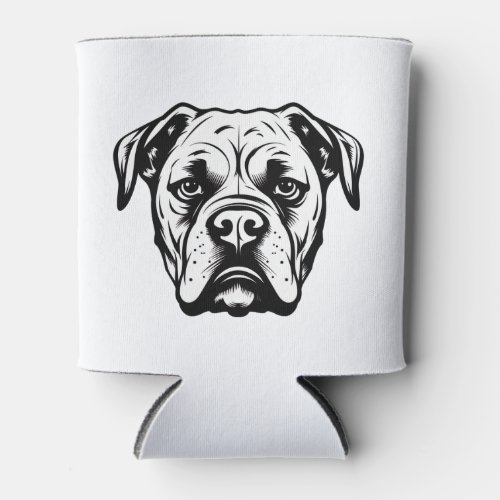 Personalized American Bulldog Black and White Can Cooler