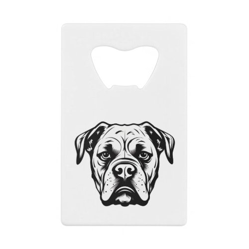 Personalized American Bulldog Black and White Credit Card Bottle Opener