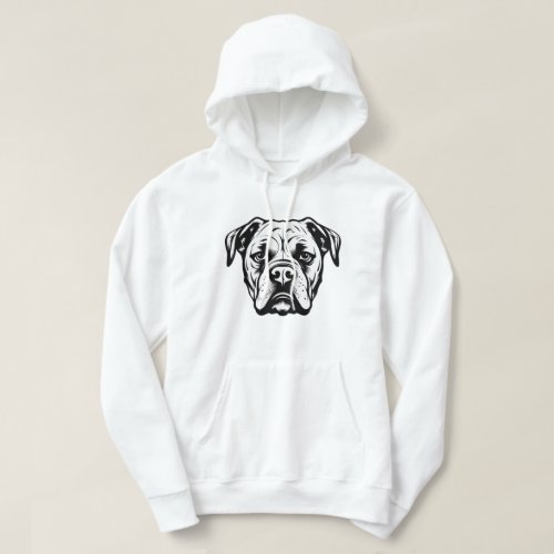 Personalized American Bulldog Black and White Hoodie