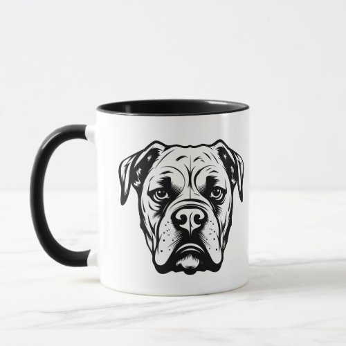 Personalized American Bulldog Black and White Mug