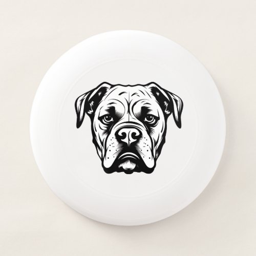Personalized American Bulldog Black and White Wham_O Frisbee