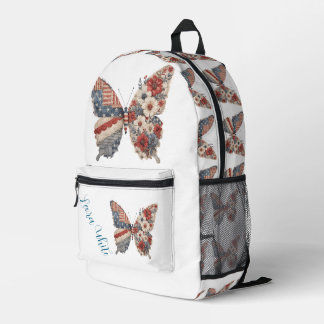 Personalized American Butterfly Name Backpack