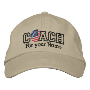 Personalized American Coach with your name Embroidered Baseball Hat