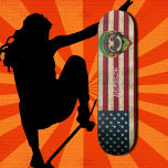 Personalized American Cute Sloth  Skateboard<br><div class="desc">Personalized American Cute Sloth Skating is all about having fun, and there is something for everyone in our skateboard range. A fabulous skateboard guaranteed to raise a smile! . Show your American pride or give a special gift with this USA American Flag skateboard in a distressed worn grunge design on...</div>