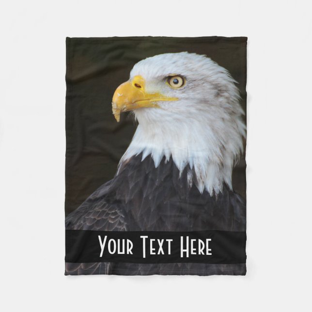 Personalized American Eagle Photography Print Fleece Blanket (Front)