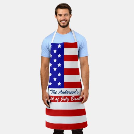 Personalized American Flag Apron