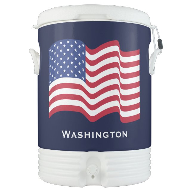 Personalized American Flag Cooler (Front)