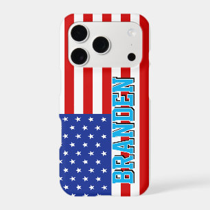 Personalized American Flag Custom Name iPhone 17 Pro Case
