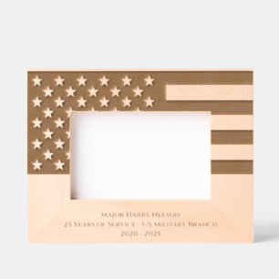Personalized American Flag Memorial Engraved Frames