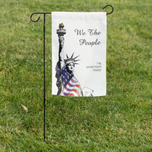 Personalized American Flag Patriotic Lawn flag