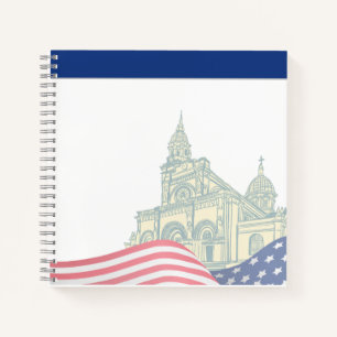 Personalized American Flag Patriotic USA  Notebook