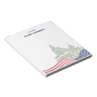 Personalized American Flag Patriotic USA  Notepad
