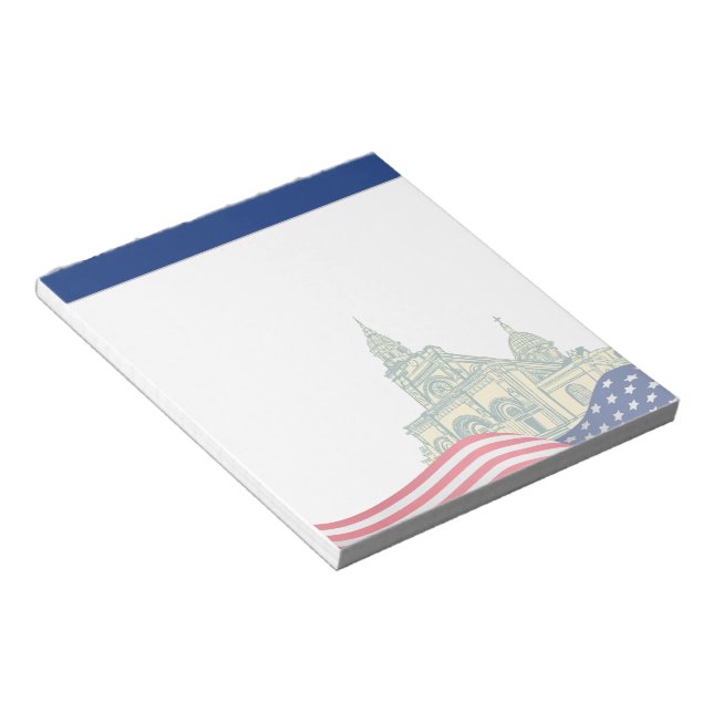 Personalized American Flag Patriotic USA  Notepad (Angled)