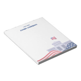 Personalized American Flag Patriotic USA  Notepad