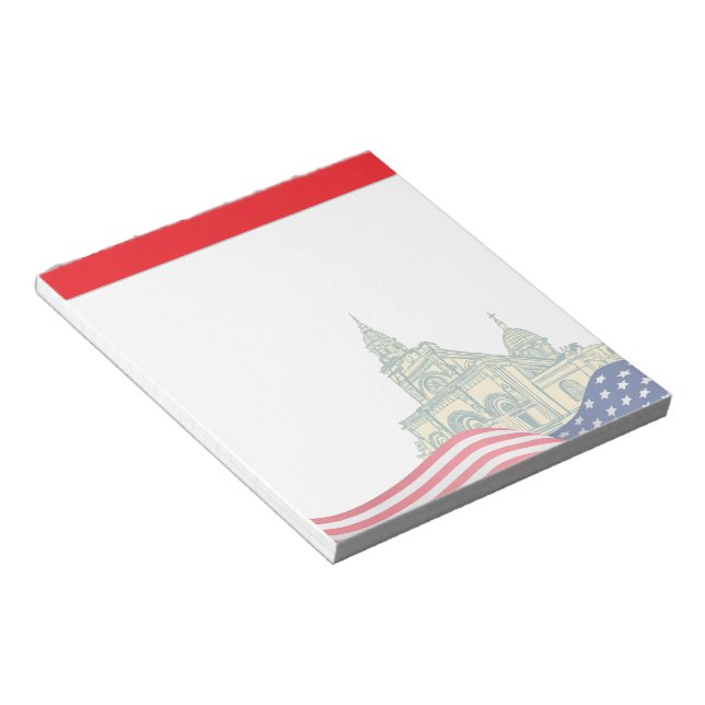 Personalized American Flag Patriotic USA  Notepad (Angled)