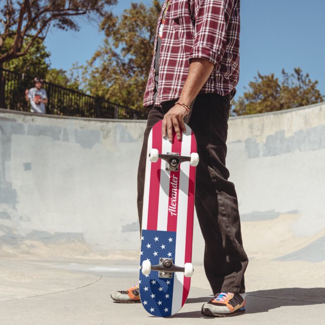 Personalized American Flag Skateboard (Outdoor 2)