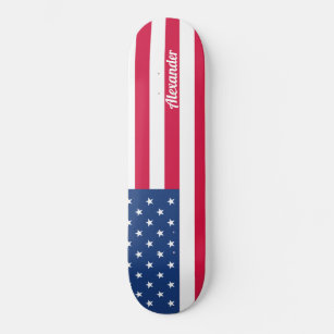 Personalized American Flag Skateboard