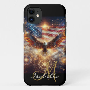 Personalized American Flag - Stars and Stripes iPhone 11 Case
