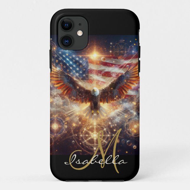 Personalized American Flag - Stars and Stripes Case-Mate iPhone Case (Back)