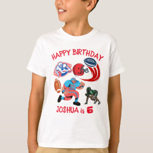 Personalized American Football Birthday Party T-Sh T-Shirt