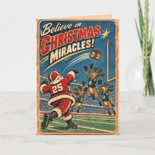 Personalized American Football Christmas Holiday Card