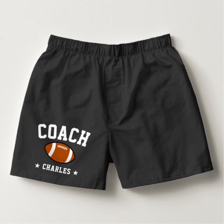 Personalized American Football Coach Name Boxers