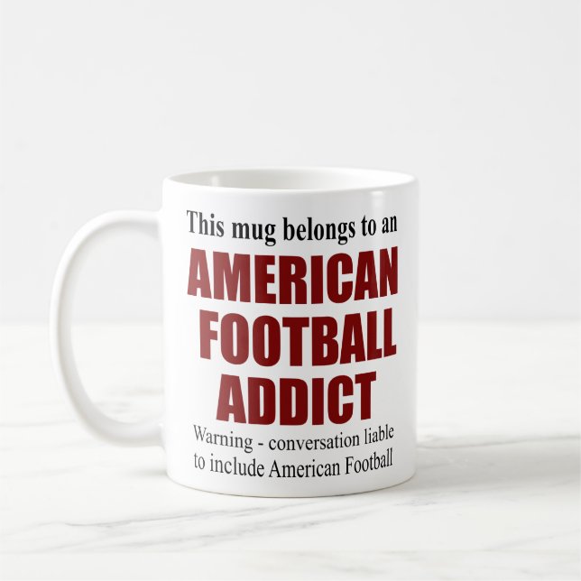 Personalized American Football Fan Coffee Mug (Left)