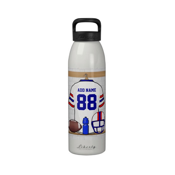 Personalized American Football Grid Iron WRB Drinking Bottle