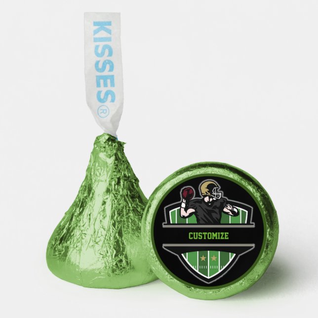 Personalized American Football Theme Hershey®'s Kisses® (Front)