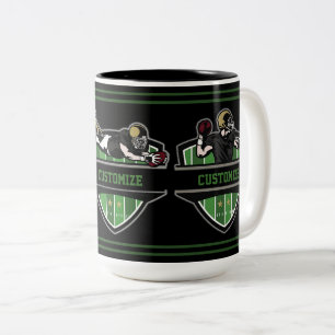Personalized American Football Theme Two-Tone Coff Two-Tone Coffee Mug