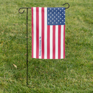 Personalized American Garden Flag