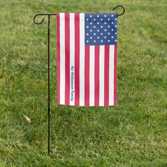 Personalized American Garden Flag (In SItu)