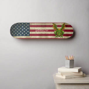 Personalized American Green Asian Dragon Skateboard
