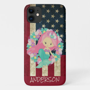 Personalized American Mermaid iPhone 11 Case