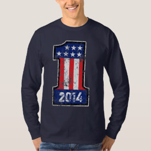 Personalized American Number One Year or Name T-Shirt