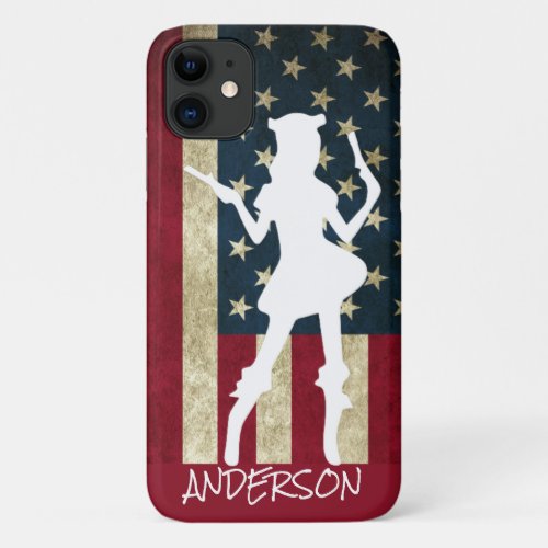 Personalized American Pirate Girl Case_Mate iPhone iPhone 11 Case