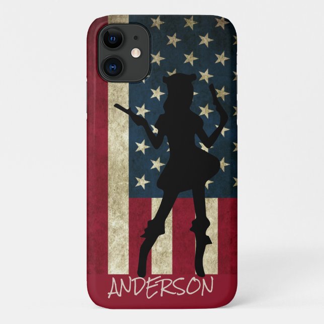 Personalized American Pirate  lady Case-Mate iPhone Case (Back)