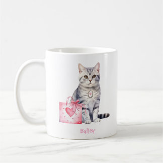 Personalized American Shorthair Cat Valentine's Coffee Mug