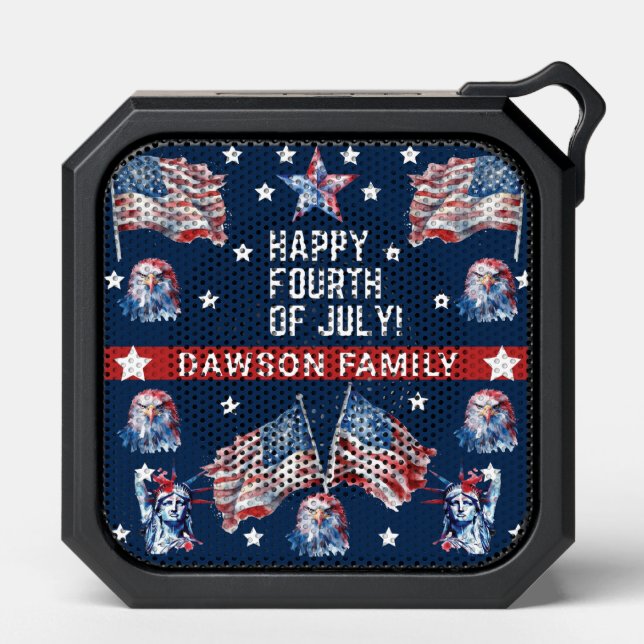 Personalized American Themed Bluetooth Speaker (Front)