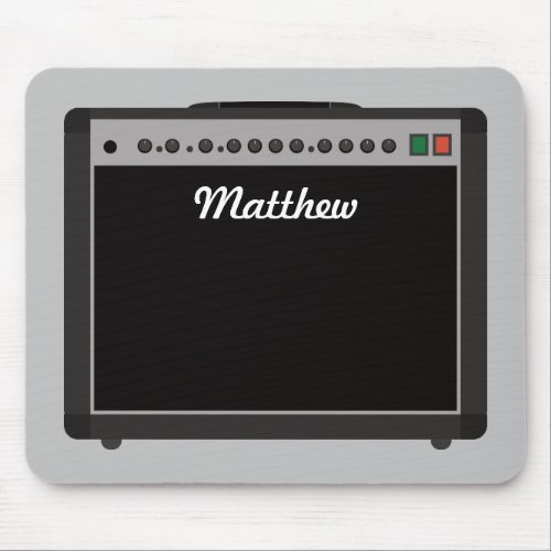 Personalized Amplifier Illustration for Musicians Mouse Pad