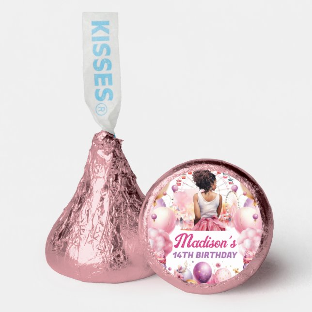 Personalized Amusement Park African American Party Hershey®'s Kisses® (Front)