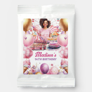 Personalized Amusement Park African American Party Margarita Drink Mix