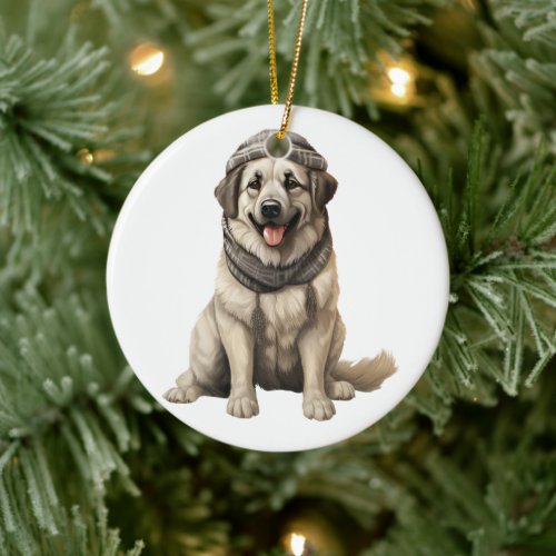 Personalized Anatolian Shepherd Dog Ceramic Ornament