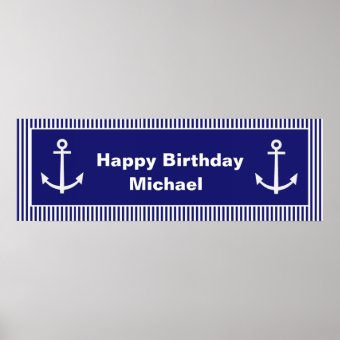 Personalized Anchor Banner Poster | Zazzle