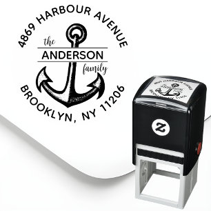 Personalized Anchor Family Return Address Self-inking Stamp