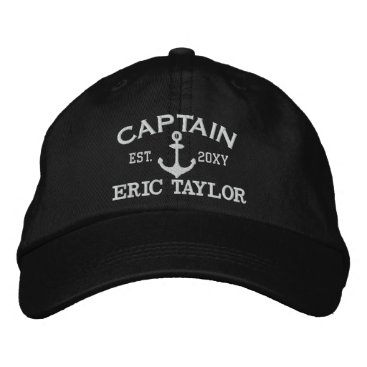 Personalized Anchor Nautical Embroidered Baseball Hat