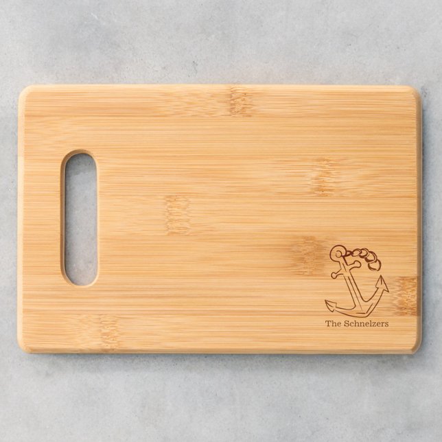 Personalized Anchor Nautical  Engraved Cutting Board (Creator Uploaded)