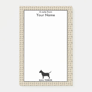 Personalized and Custom Color Bull Terrier Post-it Notes